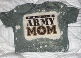 Proud Army mom distressed vintage fatigue t-shirt