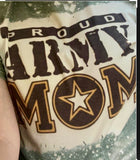 Proud Army mom distressed vintage fatigue t-shirt